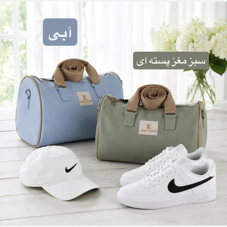 ساک دستی اسپرت و روزمره پارچه نانسی ابعاد 35 در 25 سانتیمتر