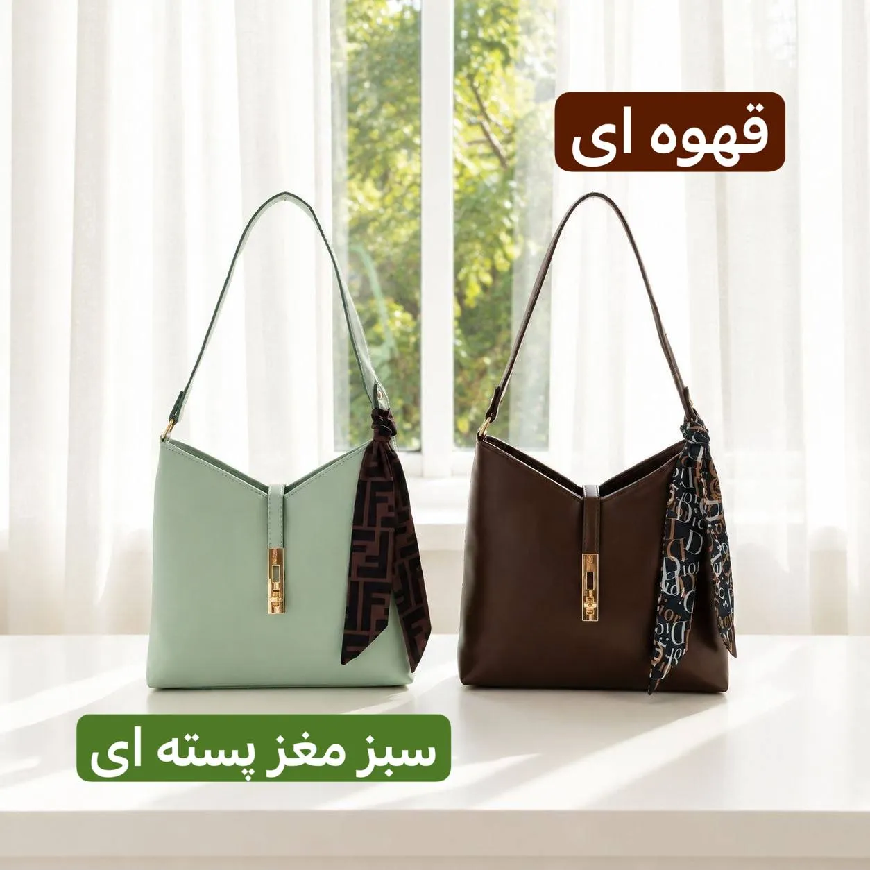 کیف زنانه چرم مصنوعی رسمی و روزمره مدل زیپ و قفل دار