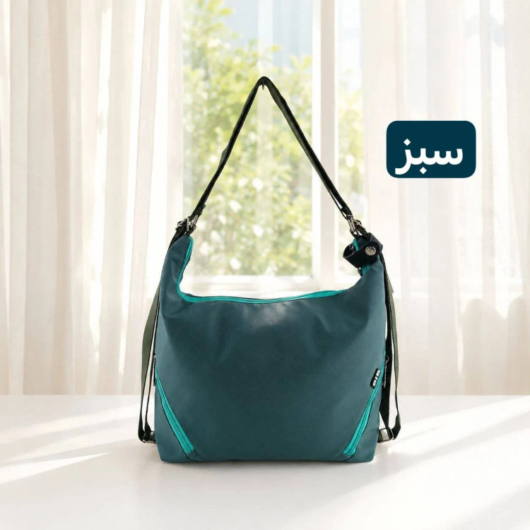 کیف دخترانه دو کاره کوله و کیف دستی پارچه ای ورزشی روزمره