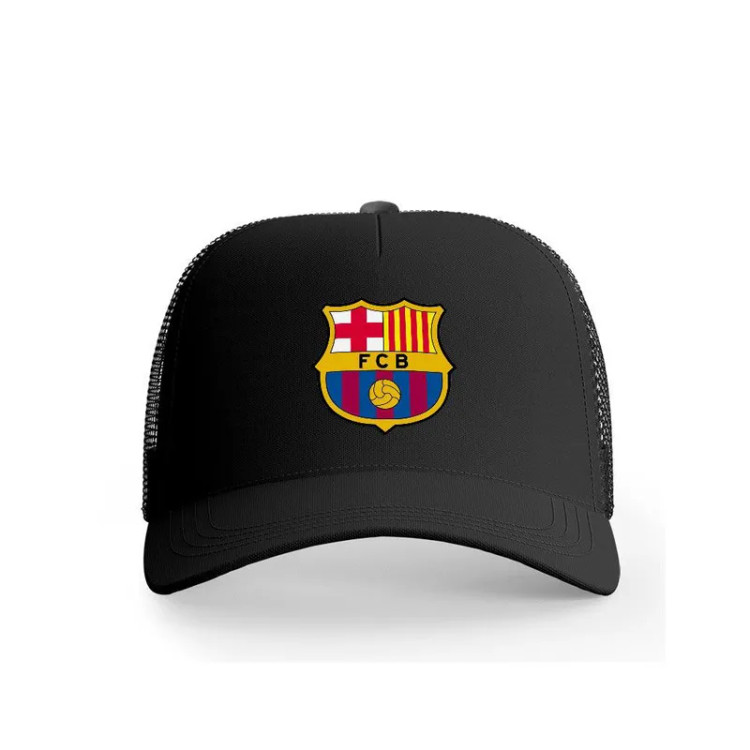 کلاه کپ پاد آفرین مدل فوتبالی بارسلونا کد 39 جنس کتان مناسب روزمره و اسپرت