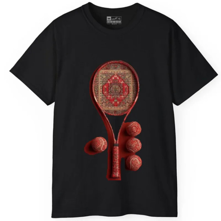 تیشرت آستین کوتاه مردانه مدل تنیس فرش ایرانی
