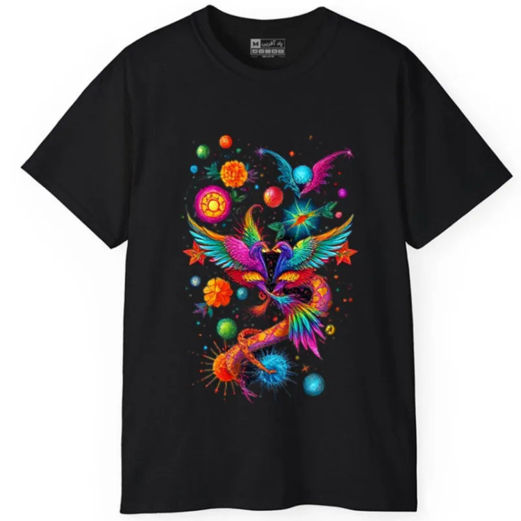 تیشرت آستین کوتاه مردانه طرح مار اژدها
