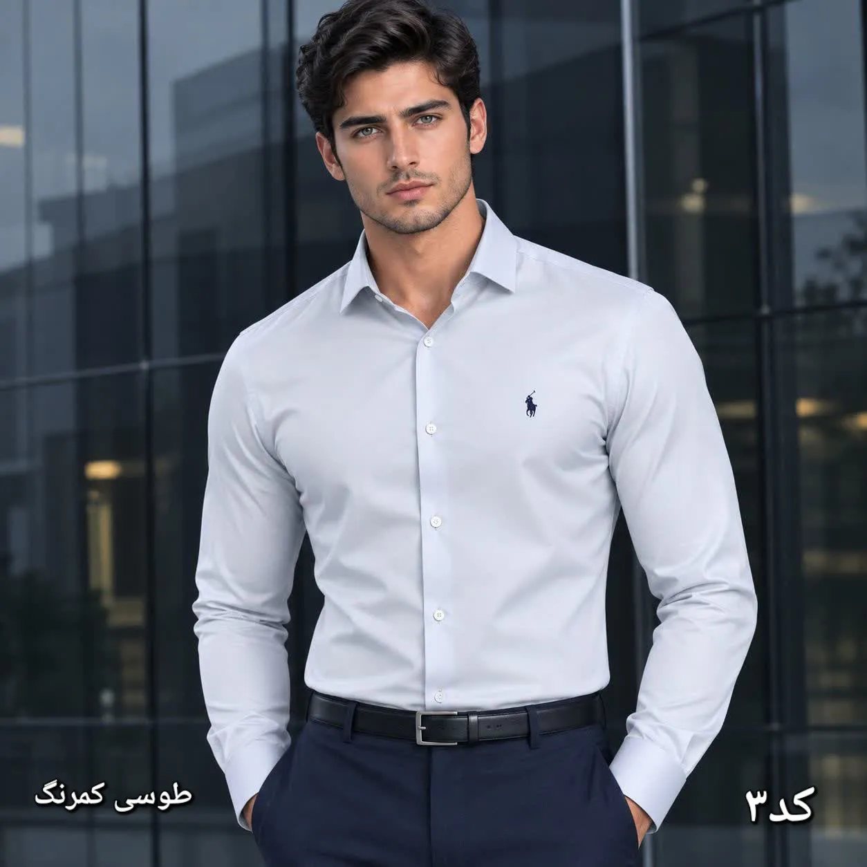 پیراهن آستین بلند مردانه پارچه دوشین قواره آزاد