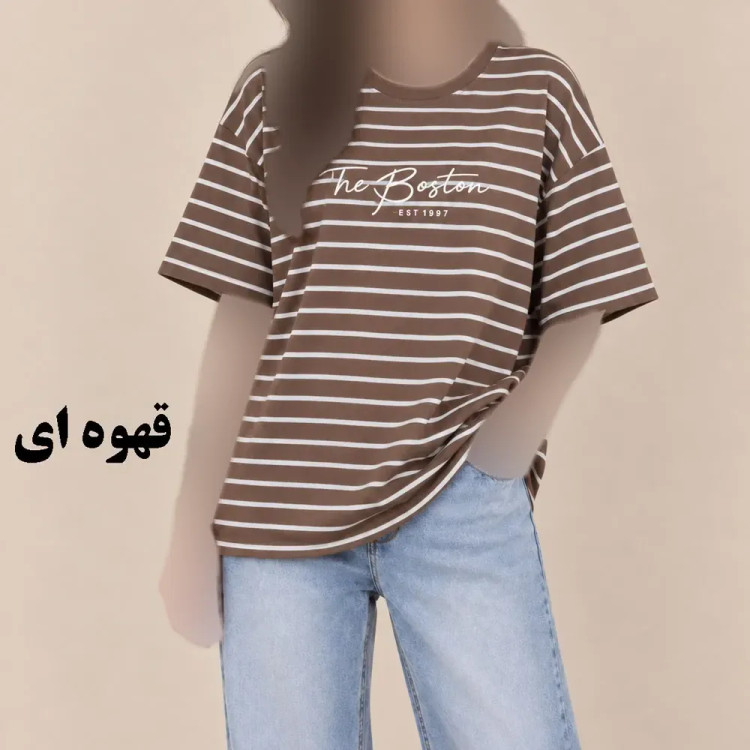 تیشرت باکسی رینگی نخ پنبه زنانه و دخترانه فری سایز مناسب تا سایز 50