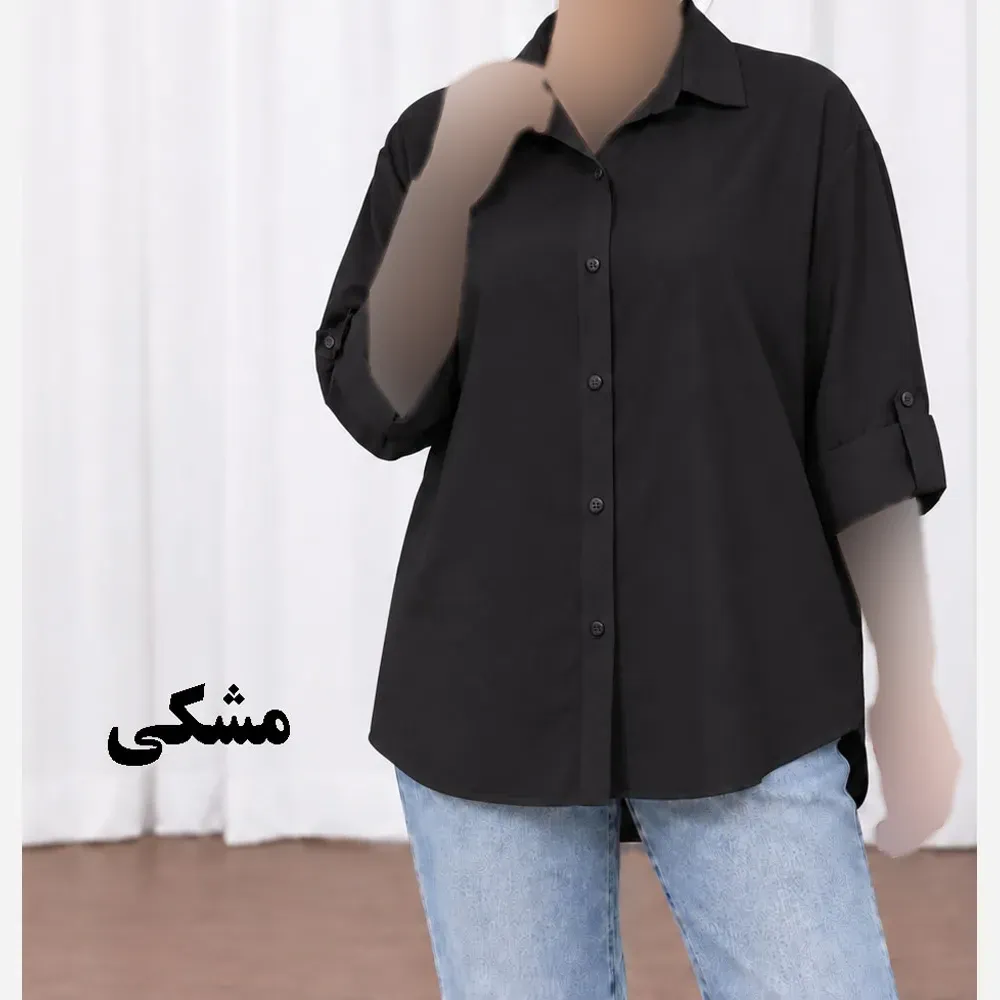شومیز زنانه سیلک مودال آستین دکمه فری سایز چهارفصل