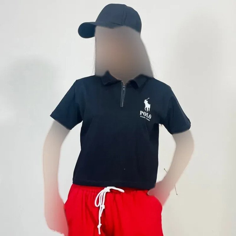 پولوشرت نیم زیپ زنانه